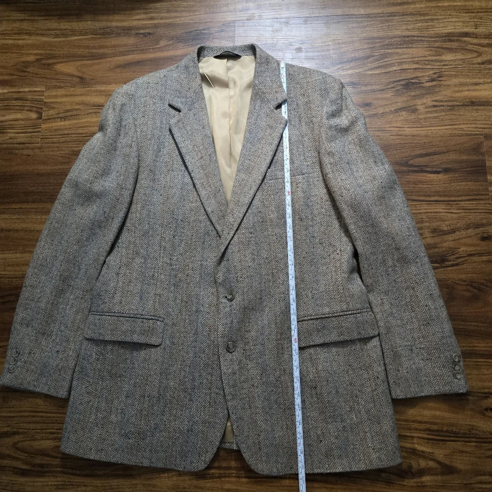 Imperial by Haggar Tweed Blazer Jacket Men's 46L 100% Wool USA Sport Coat Classy